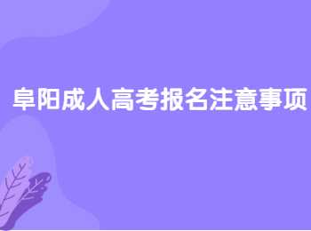 阜陽成人高考報名