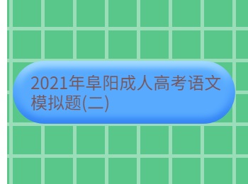 2021年阜陽成人高考語文模擬題(二)