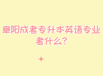 阜陽成考專升本英語專業(yè)考什么